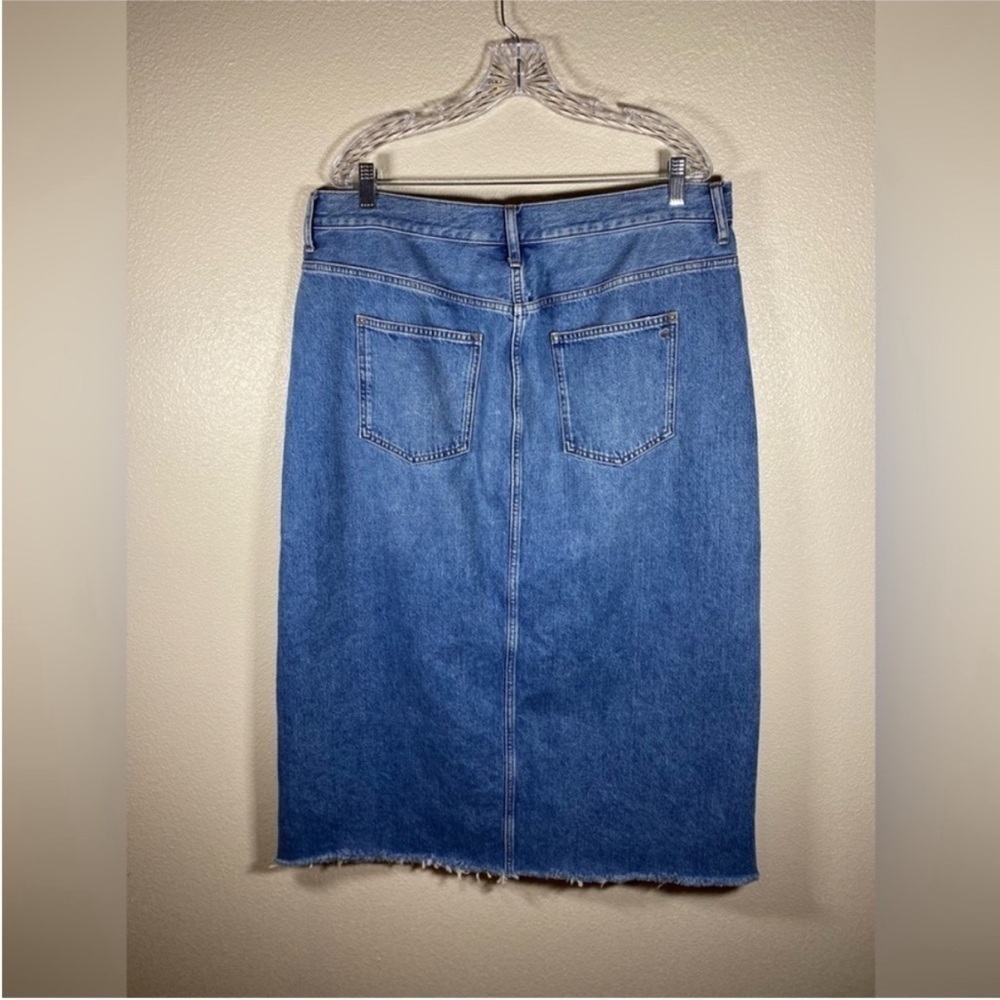 Madewell The Rilee Denim Enmore Wash Midi Skirt 33 / 16 - Picture 4 of 11